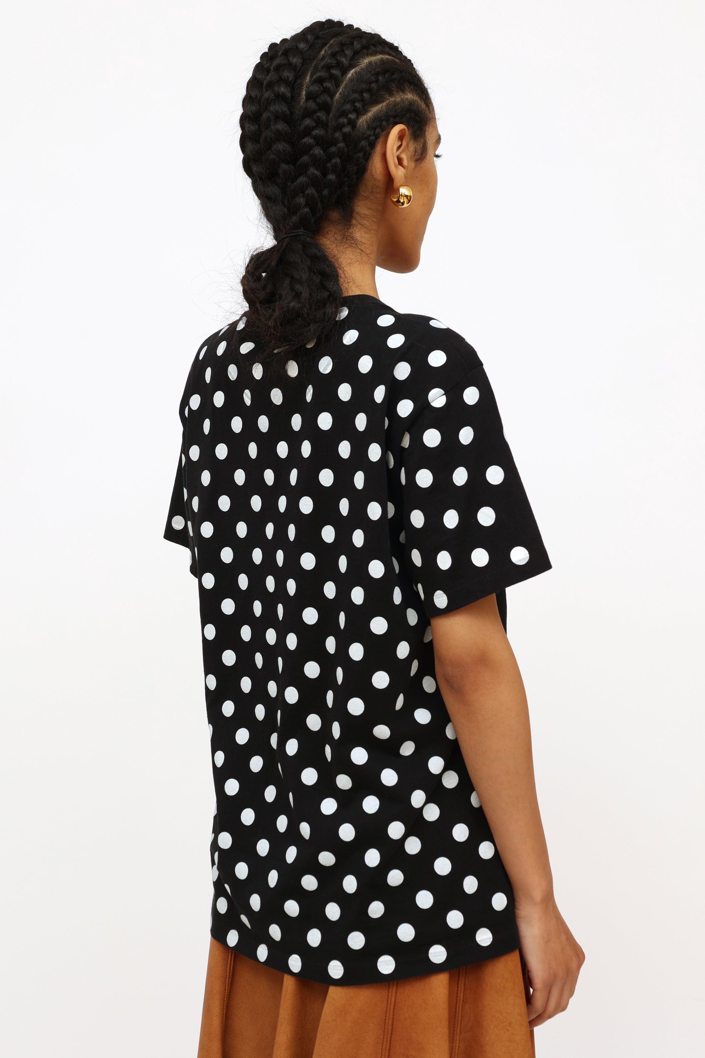 Chic Plus Size Black and White Polka Dot Outfit with the Gucci
