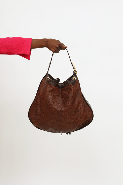 Gucci Brown Guccissima Icon Shoulder Handbag