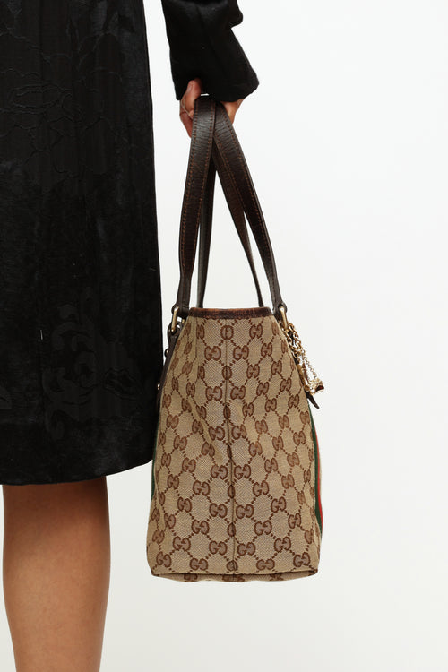 Gucci GG Canvas Web Jolicoeur Tote Bag