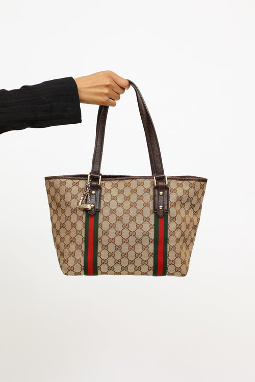 Gucci GG Canvas Web Jolicoeur Tote Bag