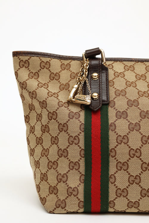 Gucci GG Canvas Web Jolicoeur Tote Bag