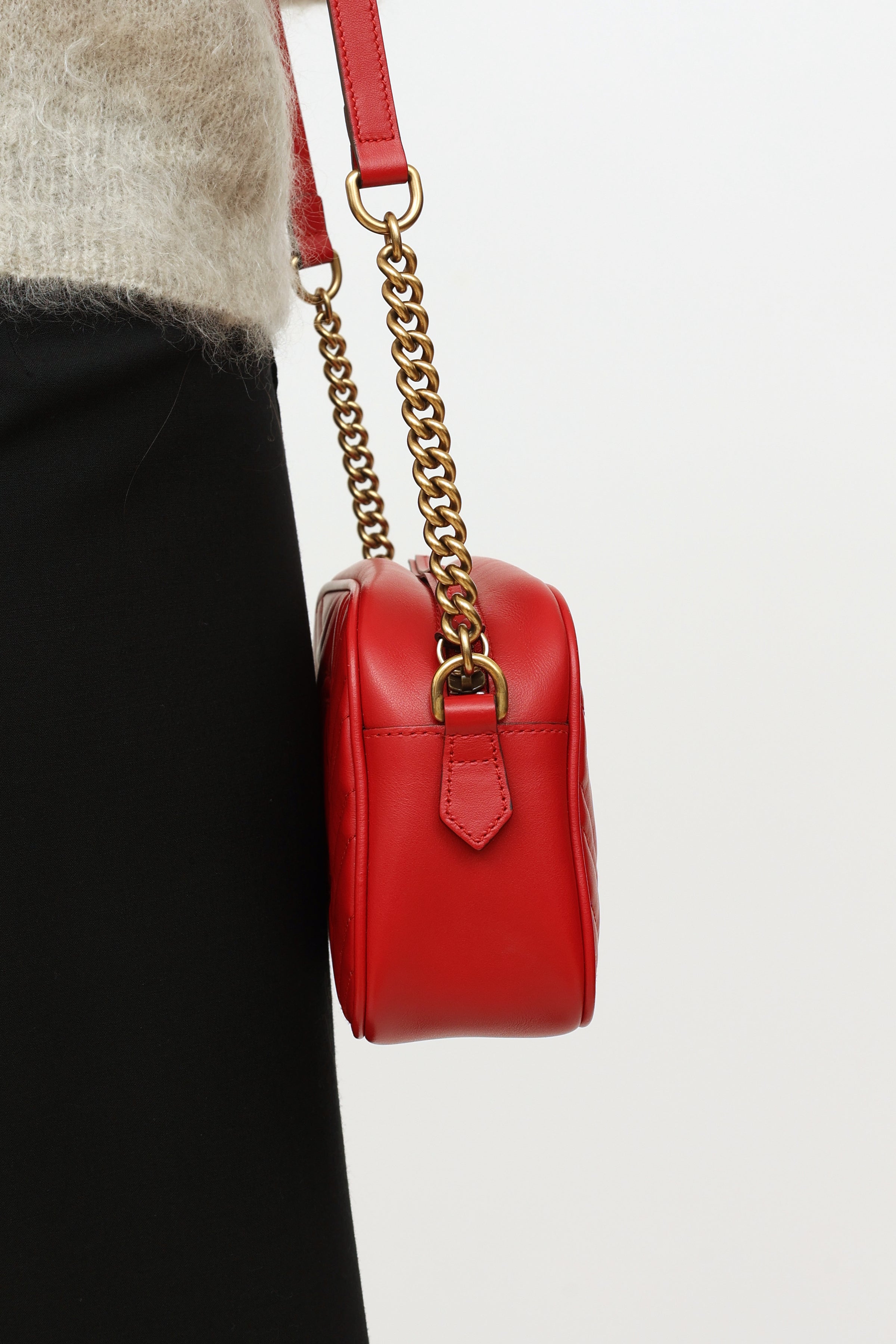 Gucci // Red GG Marmont Top Knot Bag – VSP Consignment
