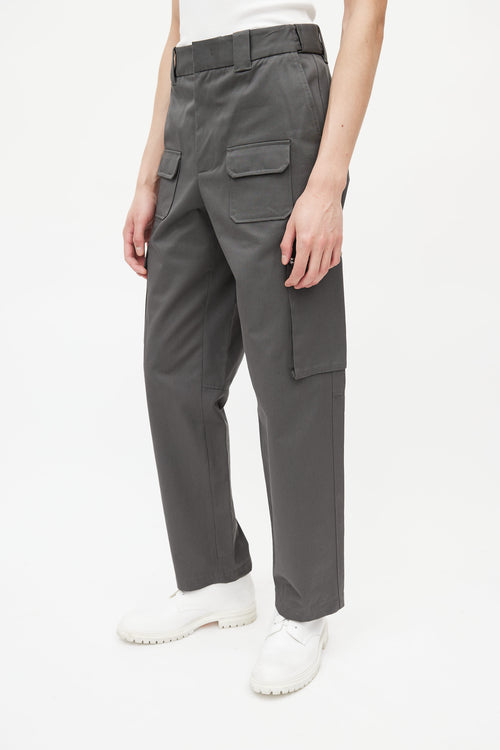 Helmut Lang Grey Cotton Cargo Pant