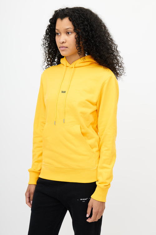 Yellow Taxi Graphic Print Hoodie