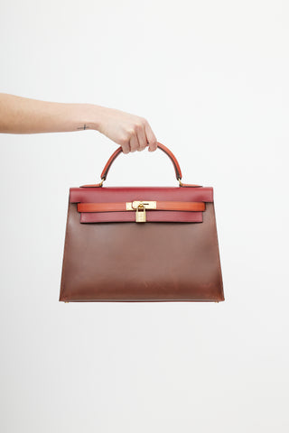Hermès 1996 Rogue H Tri Color Kelly Sellier 32 Bag