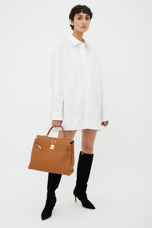 Hermès 2006 Gold Kelly 35 Shoulder Bag