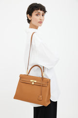 Hermès 2011 Gold Kelly 35 Shoulder Bag