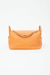 Hermès 2008 Orange Clemence Leather Lindy Voyage 45  Bag