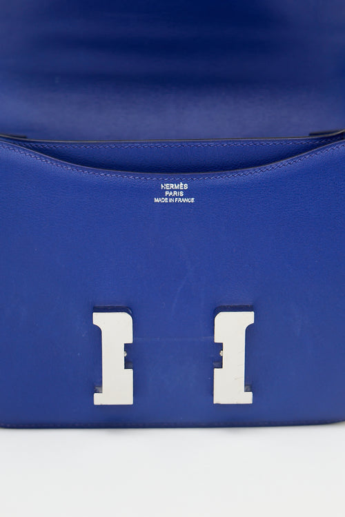 Hermès 2011 Bleu Saphir Swift Constance 18 Palladium Hardware Bag