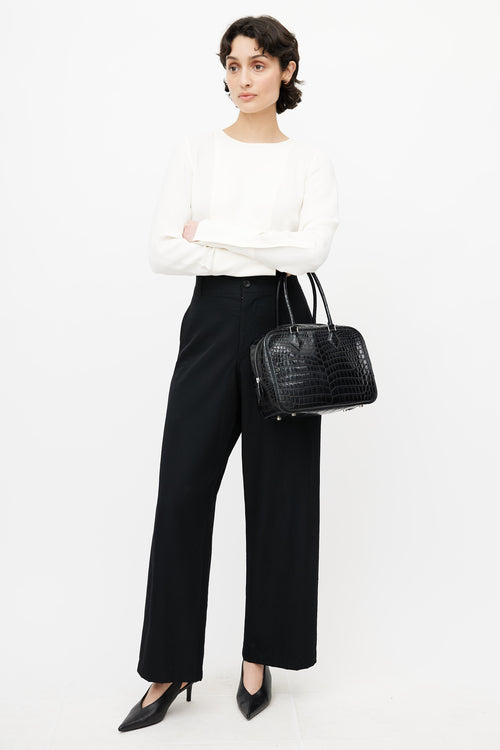 Hermès 2011 Noir Plume 28 Shoulder Bag