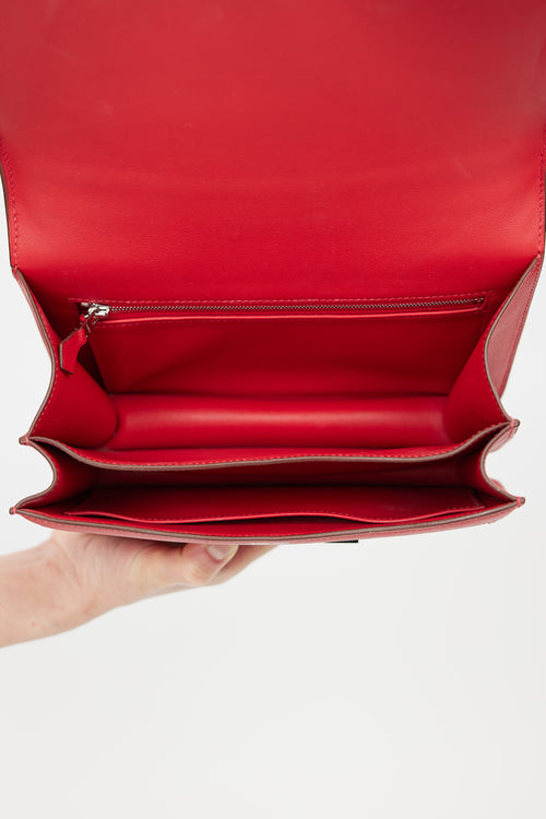 Hermès 2012 Rouge Constance 24 Crinoline Shoulder Bag