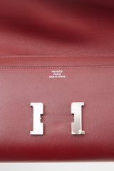 Hermès 2016 Bordeaux Box & Palladium Constance Wallet