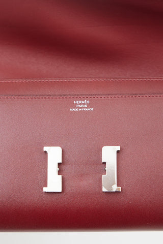 Hermès 2016 Bordeaux Box & Palladium Constance Wallet