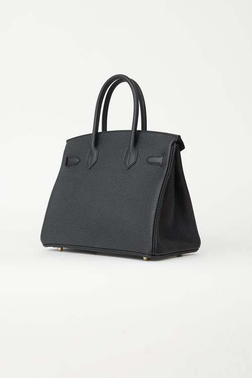  Hermès 2022 Noir Clemence Birkin 30 Bag