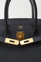  Hermès 2022 Noir Clemence Birkin 30 Bag