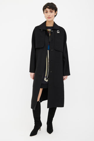 Hermès Black 3-in-1 Cashmere Coat