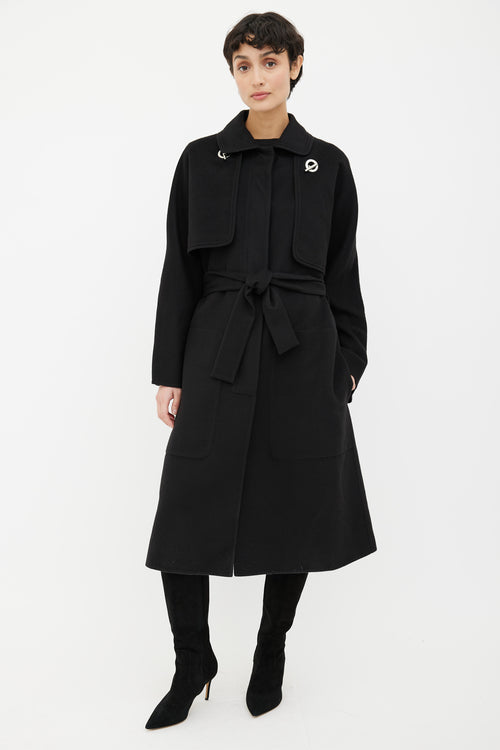 Hermès Black 3-in-1 Cashmere Coat