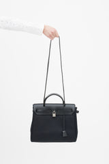 Hermès Black Canvas & Leather 31 Herbag PM Two-Way Shoulder Bag