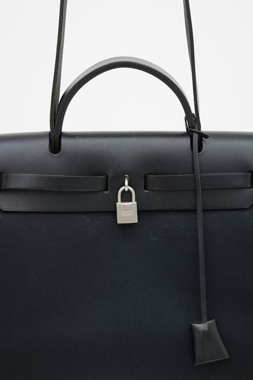 Hermès Black Canvas & Leather 31 Herbag PM Two-Way Shoulder Bag