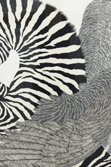 Hermès Black & Cream Cashmere Pegasus 140 Print Shawl