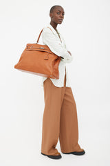 Hermès 2010 Brown Leather Kelly Relax Travel Bag