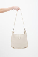 Hermès 2007 Craie Clemence Evelyne I PM Bag