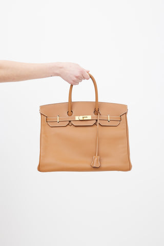  Hermès 2006 Gold Epsom Birkin 35 Bag