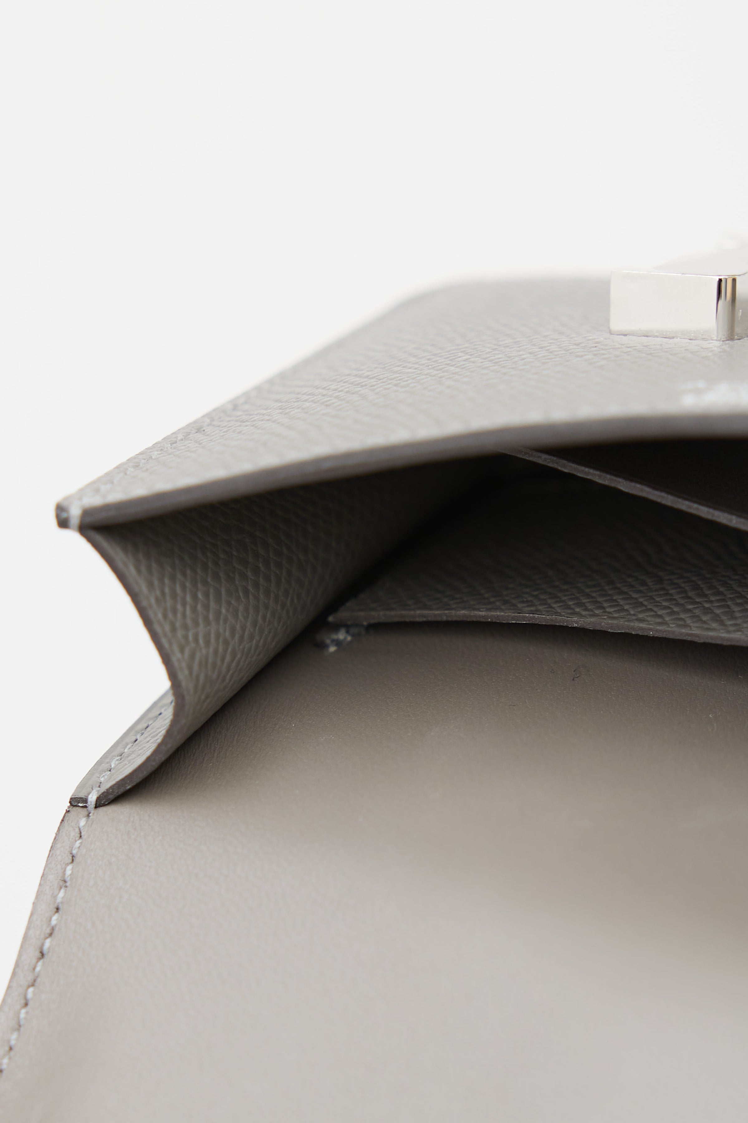 Hermès Grey Constance Compact Wallet