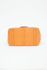 Hermès 2008 Orange Clemence Leather Lindy Voyage 45  Bag