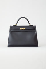  Hermès Vintage 2000 Marine Kelly Sellier 35 Bag