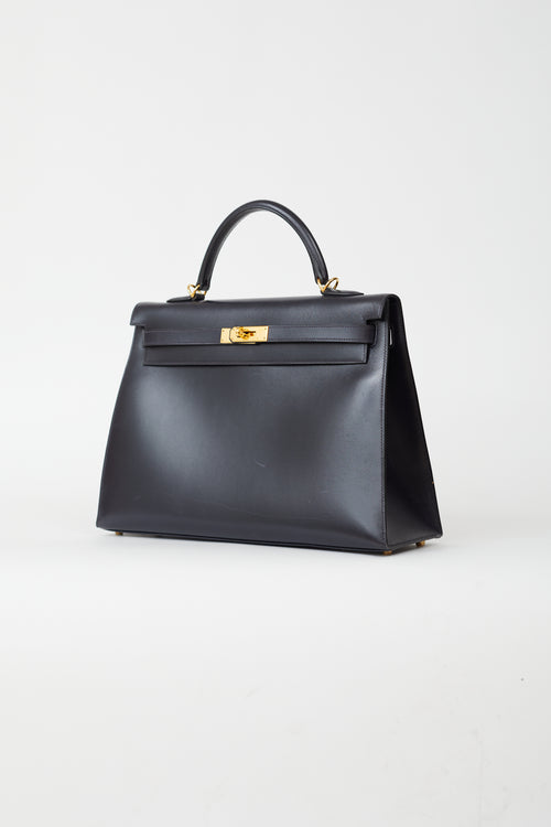  Hermès Vintage 2000 Marine Kelly Sellier 35 Bag