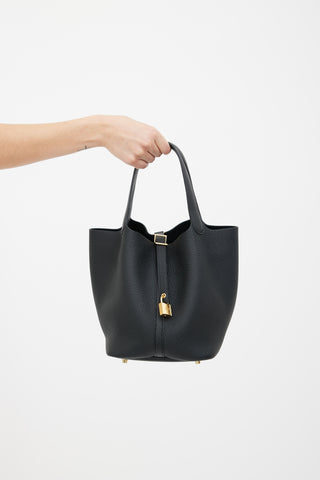 Hermès Noir Picotin Lock 22 Bag