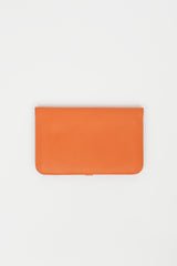Hermès Orange Clemence Leather Dogon Travel Wallet