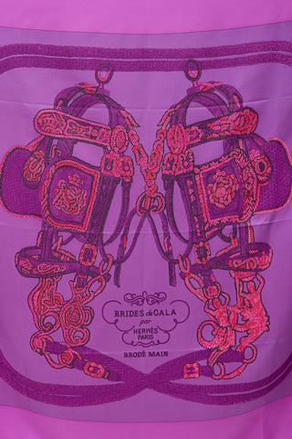 Hermès Purple & Pink Brides De Gala 90 Print Scarf
