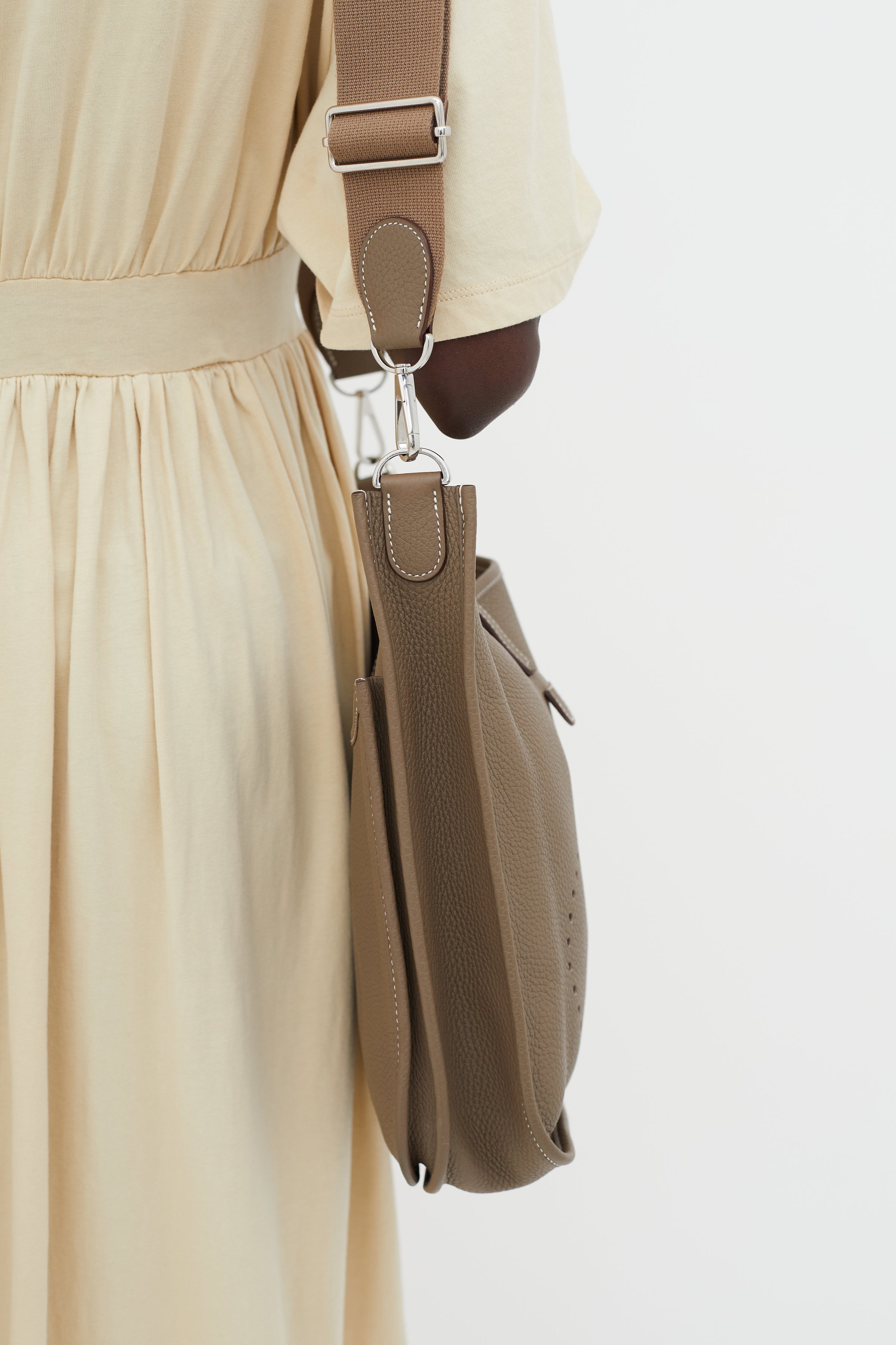 Chloé // Brown & Grey Embossed Tess Crossbody Bag – VSP Consignment