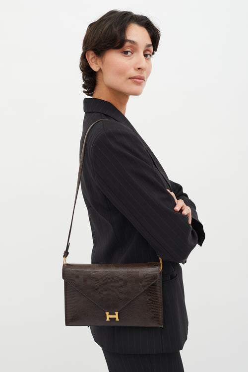 Hermès Vintage 1977 Havane Leather Lydie Bag