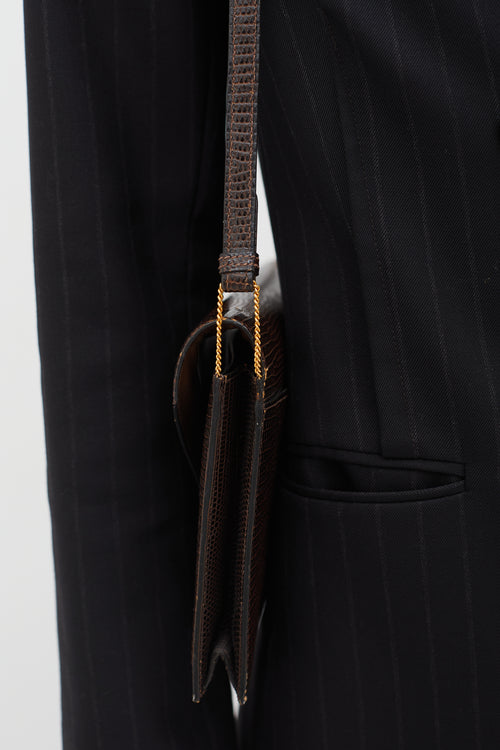 Hermès Vintage 1977 Havane Leather Lydie Bag