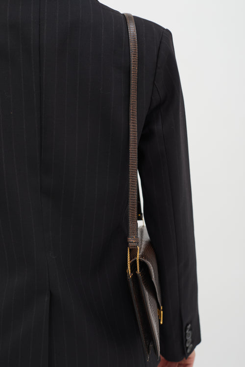 Hermès Vintage 1977 Havane Leather Lydie Bag