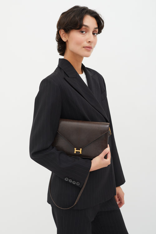 Hermès Vintage 1977 Havane Leather Lydie Bag