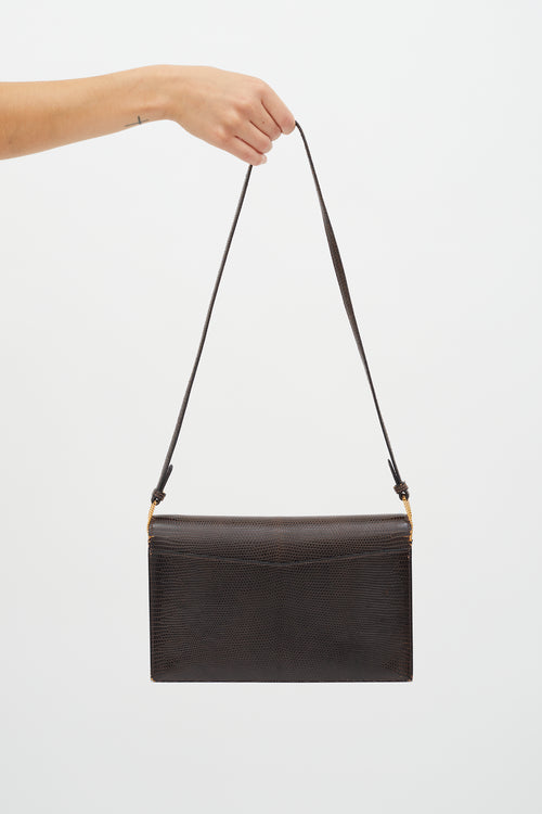 Hermès Vintage 1977 Havane Leather Lydie Bag