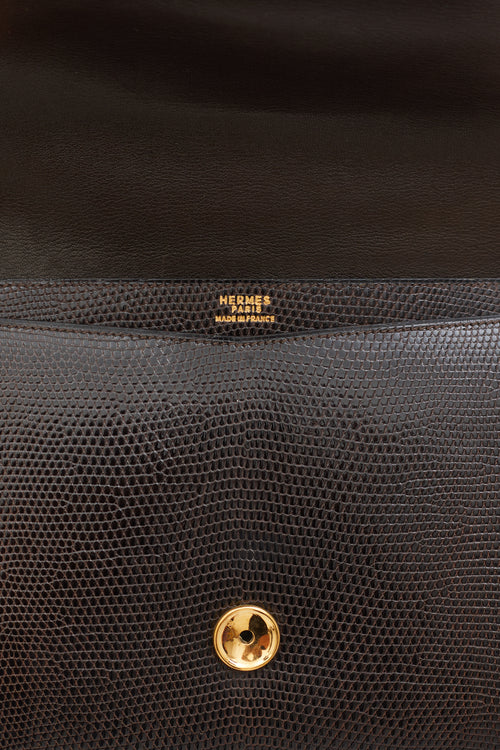 Hermès Vintage 1977 Havane Leather Lydie Bag