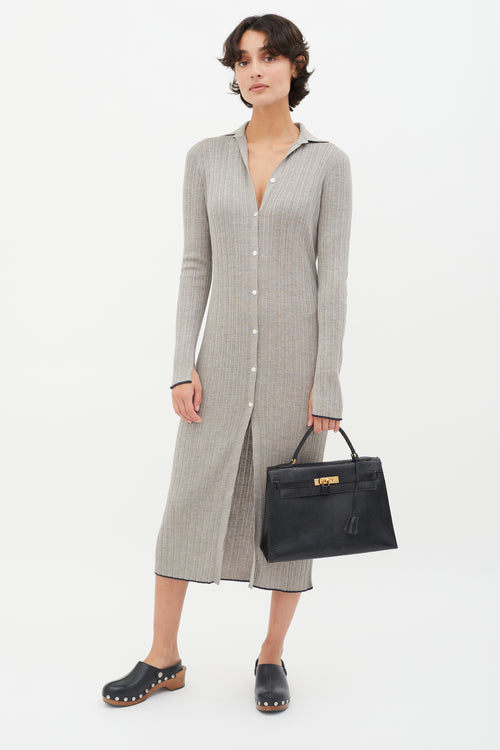 Hermès Vintage 1990 Noir Leather Kelly 32  Bag