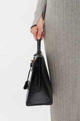 Hermès Vintage 1990 Noir Leather Kelly 32  Bag