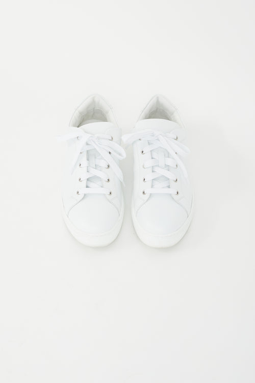 Hermès White Avantage Low Top Sneaker
