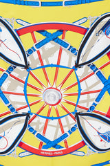 Hermès Yellow & Blue En Roue Libre Scarf