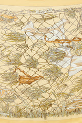 Hermès Yellow, Green & Beige Silk Grand Vent Scarf