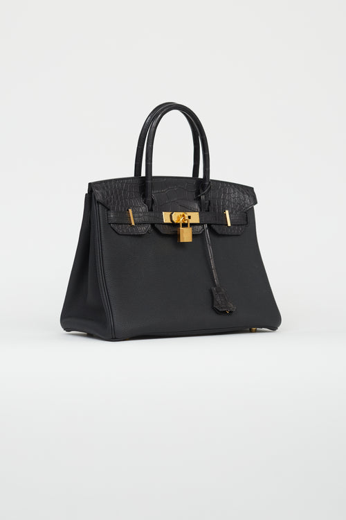 Hermès 2029 Noir Togo Birkin 30 Touch Bag
