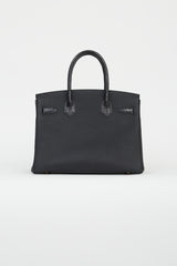 Hermès 2032 Noir Togo Birkin 30 Touch Bag