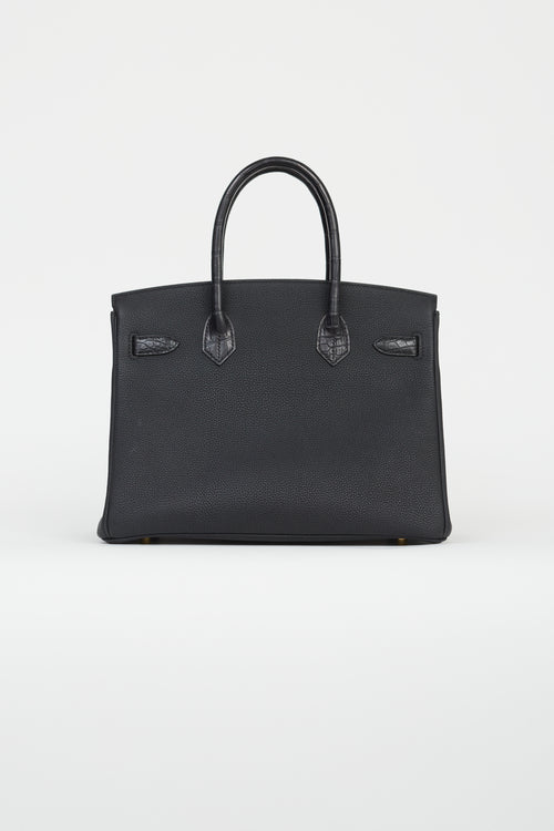 Hermès 2032 Noir Togo Birkin 30 Touch Bag