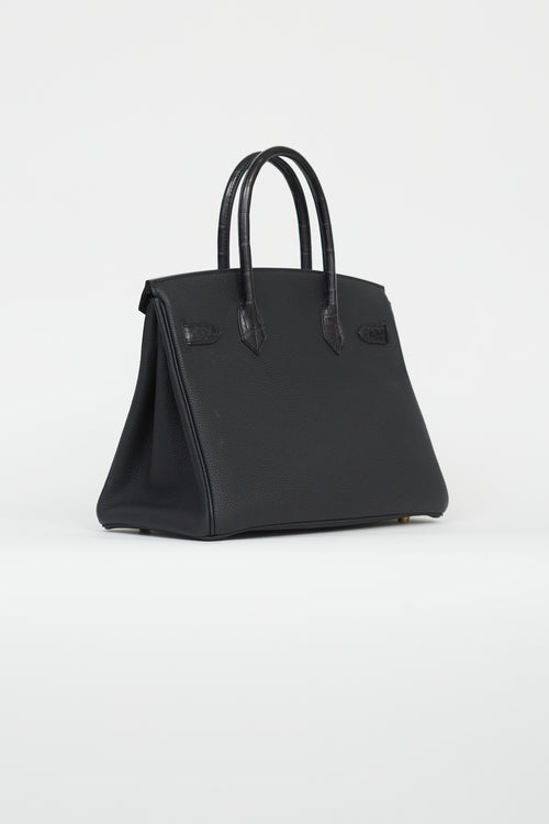 Hermès 2033 Noir Togo Birkin 30 Touch Bag